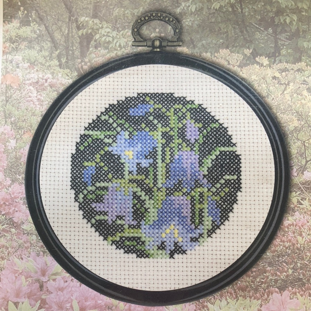 Dicentra with frame / Harebell with frame - pair