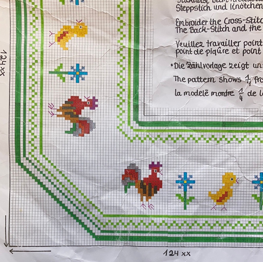 Tablecloth - Cockrels edge design