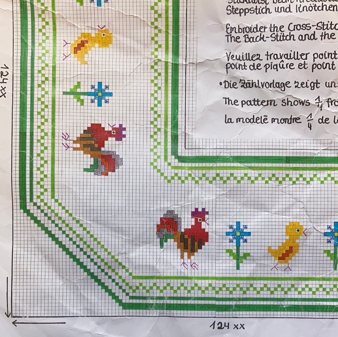 Tablecloth - Cockrels edge design