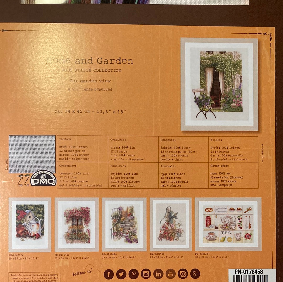 Lanarte Home and Garden Cross Stitch Collection  - Our garden view