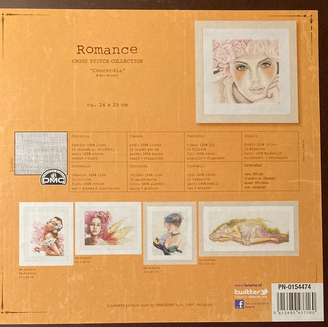 Lanarte Romance Cross Stitch Collection  - Concordia