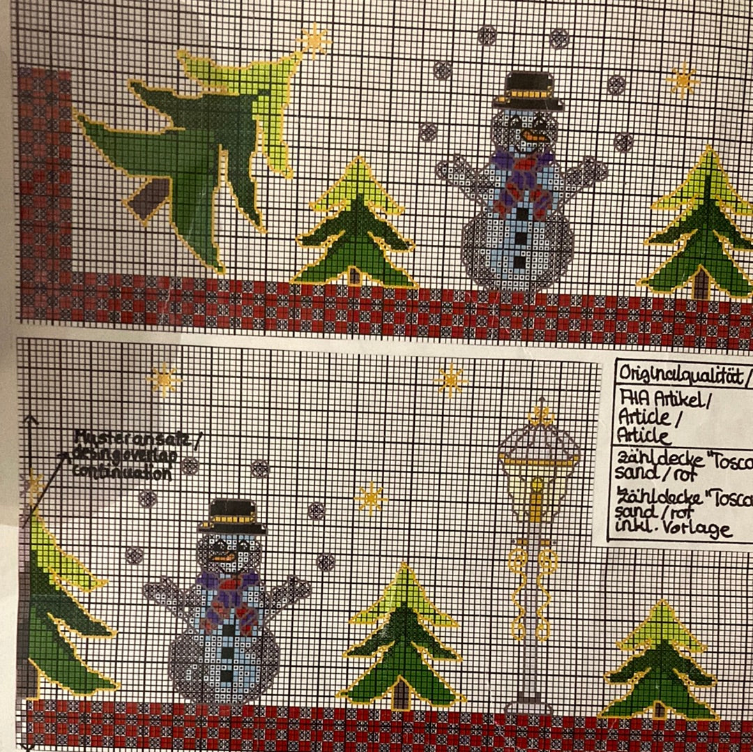 Tablecloth - Christmas Trees & Snowmen