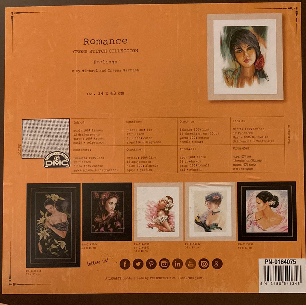 Lanarte Romance Cross Stitch Collection  - Feelings