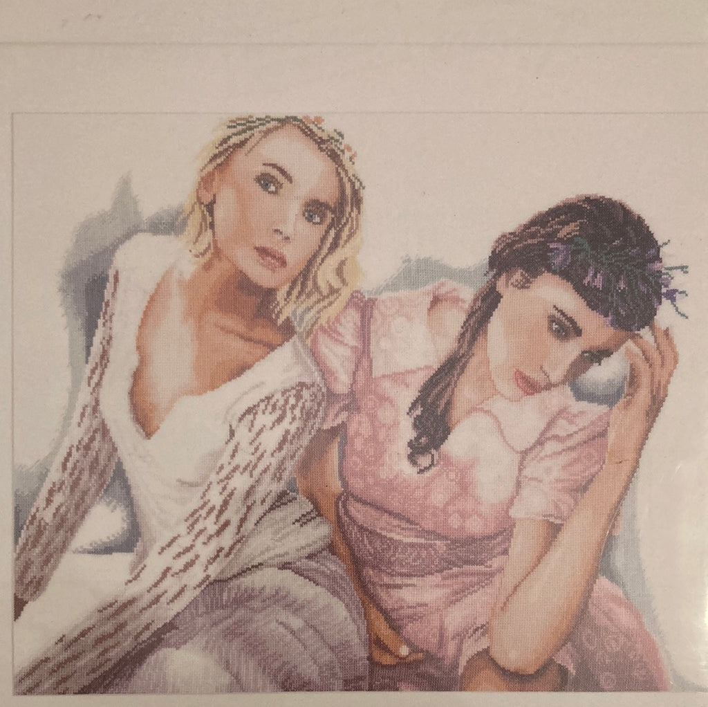 Lanarte Romance Cross Stitch Collection  - 2 Romantic Ladies