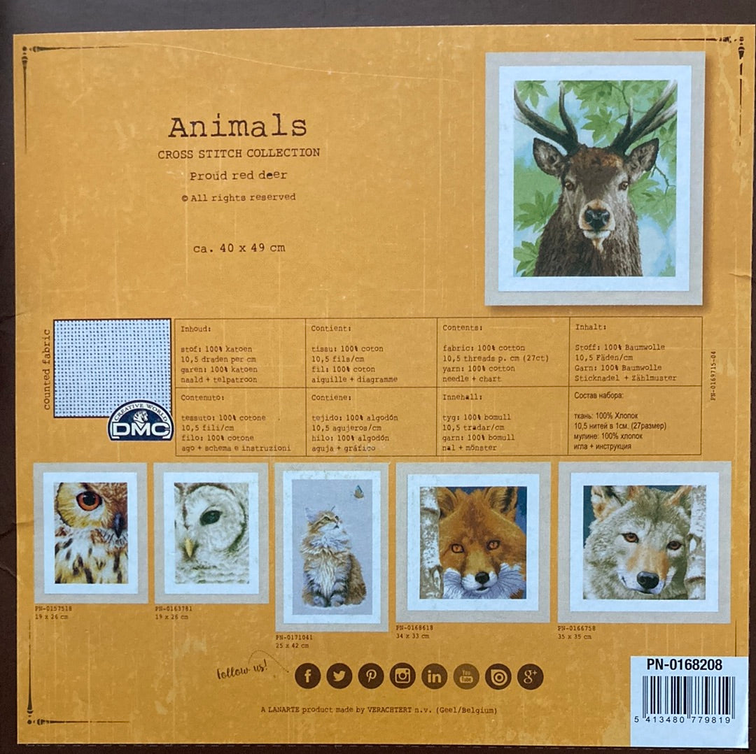 Lanarte Animals Cross Stitch Collection  - Proud Red Deer