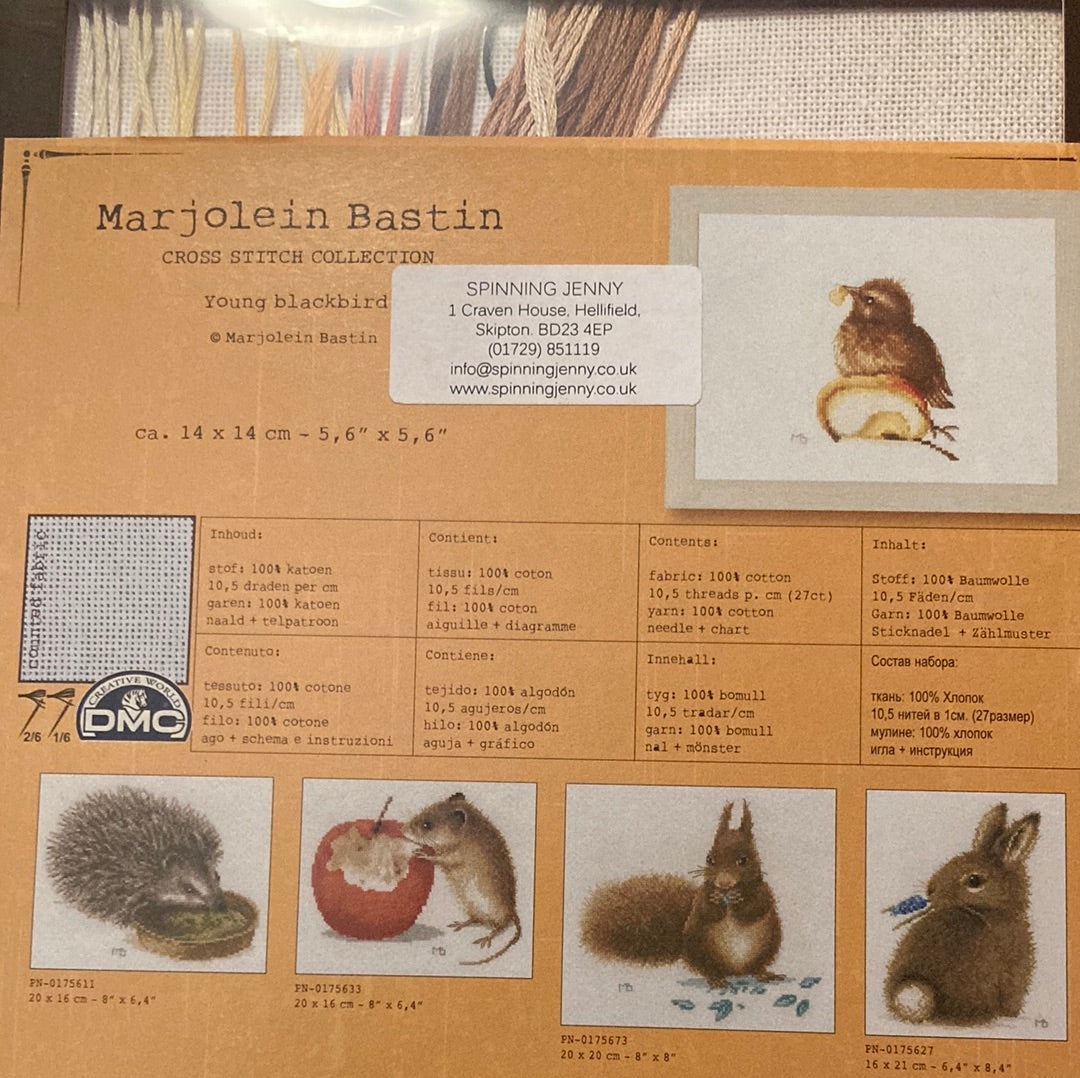 Lanarte (Marjolein Bastin) Cross Stitch Collection  - Young Blackbird