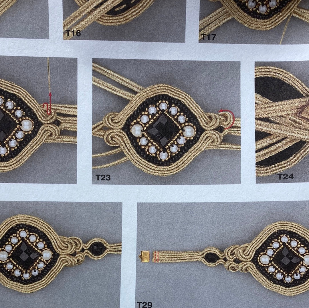 Bead & Gold Braid Bracelet Kit