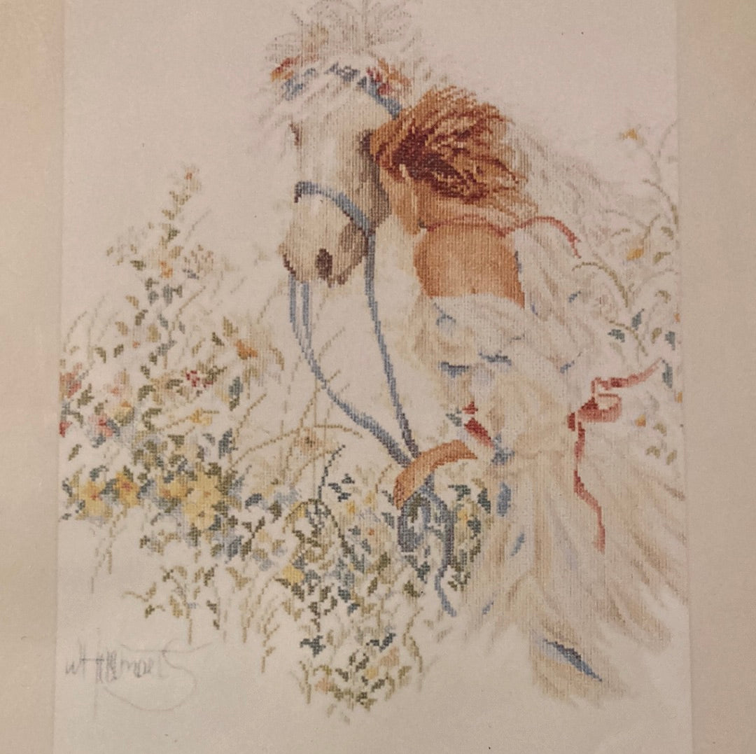 Lanarte Romance Cross Stitch Collection  - Horse and flowers