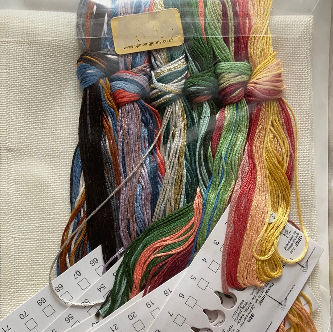 spider butterfly flowers permin threads 70-4180