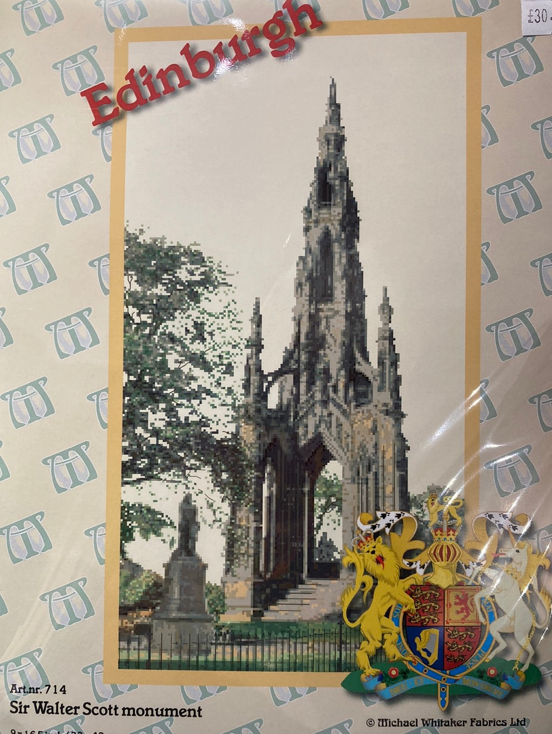 Sir Walter Scott Monument - Counted Cross Stitch Kit 714 (Vintage)
