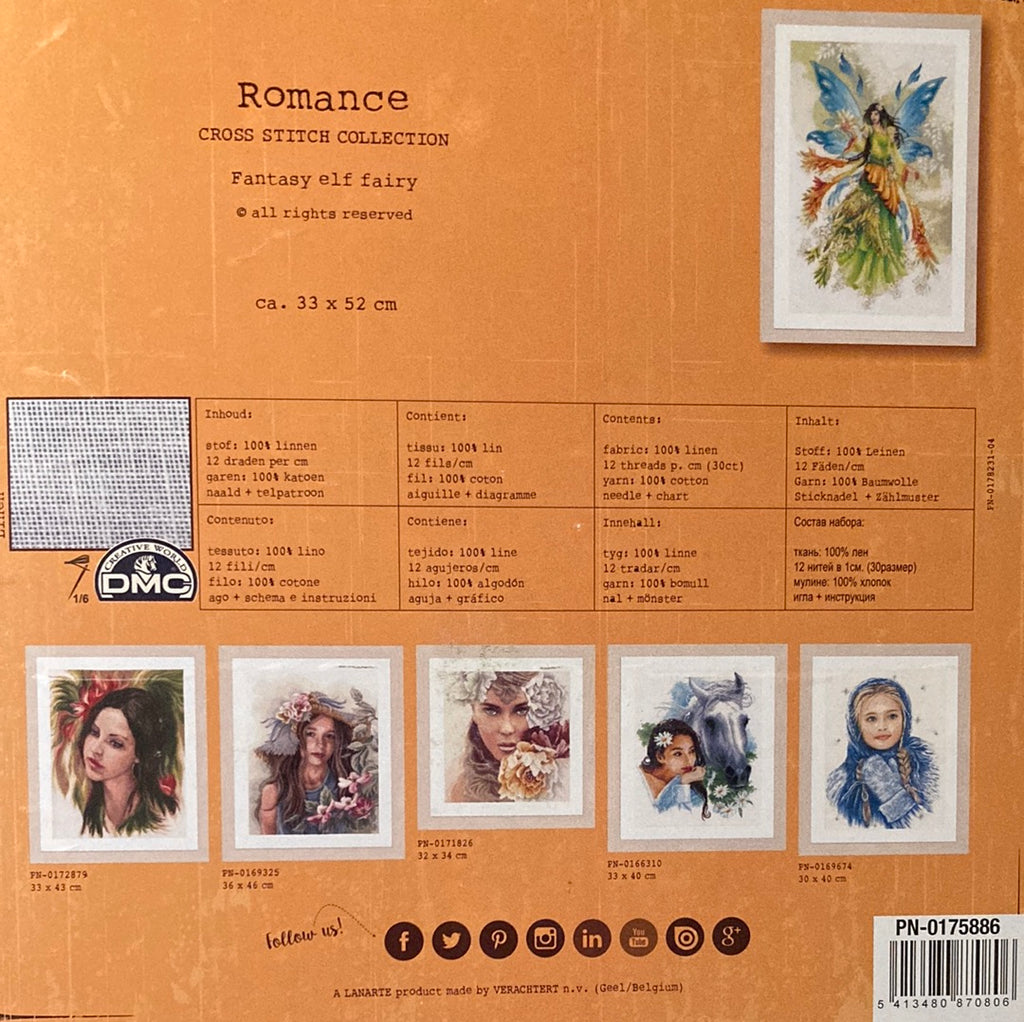 Lanarte Romance Cross Stitch Collection  - Fantasy Elf Fairy