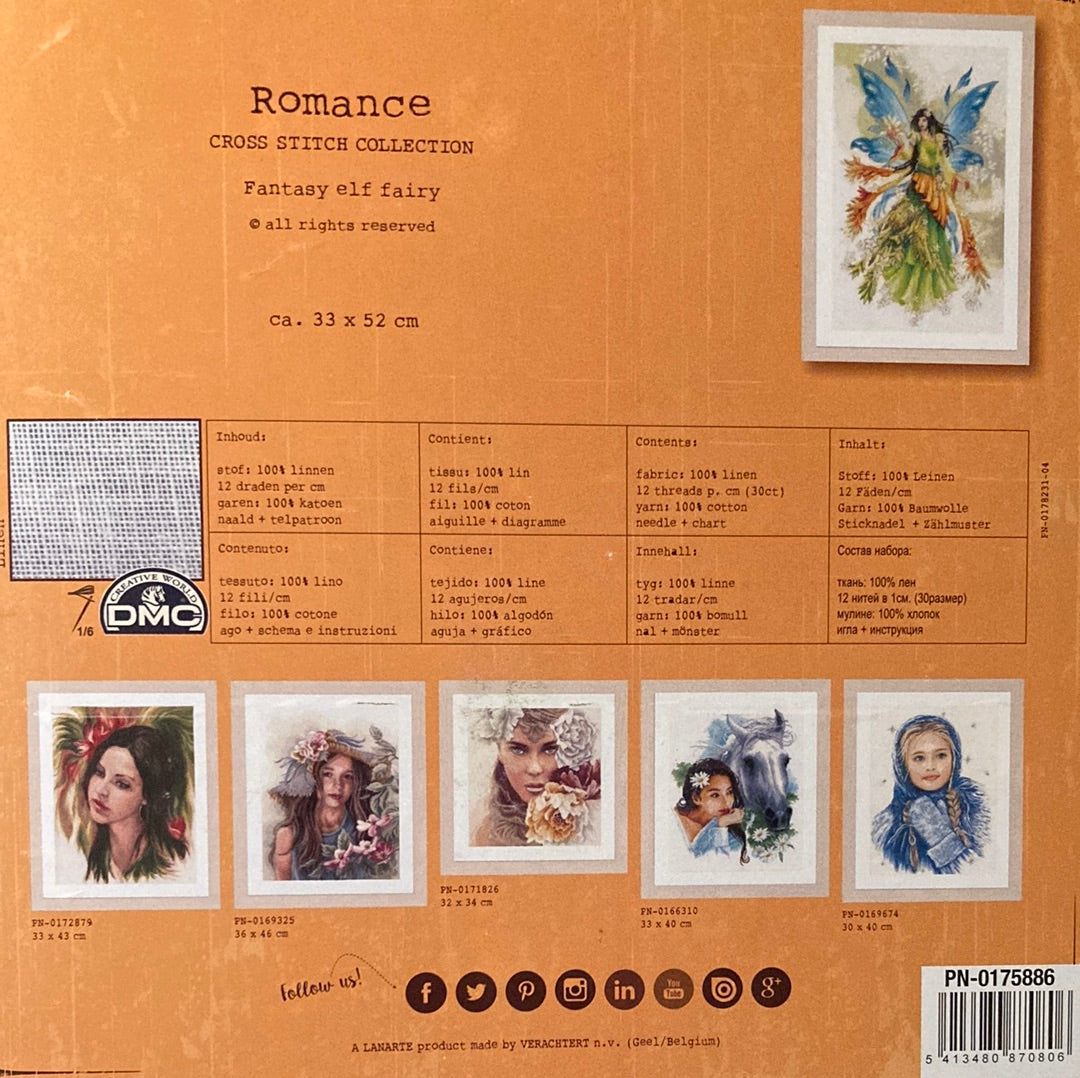 Lanarte Romance Cross Stitch Collection  - Fantasy Elf Fairy