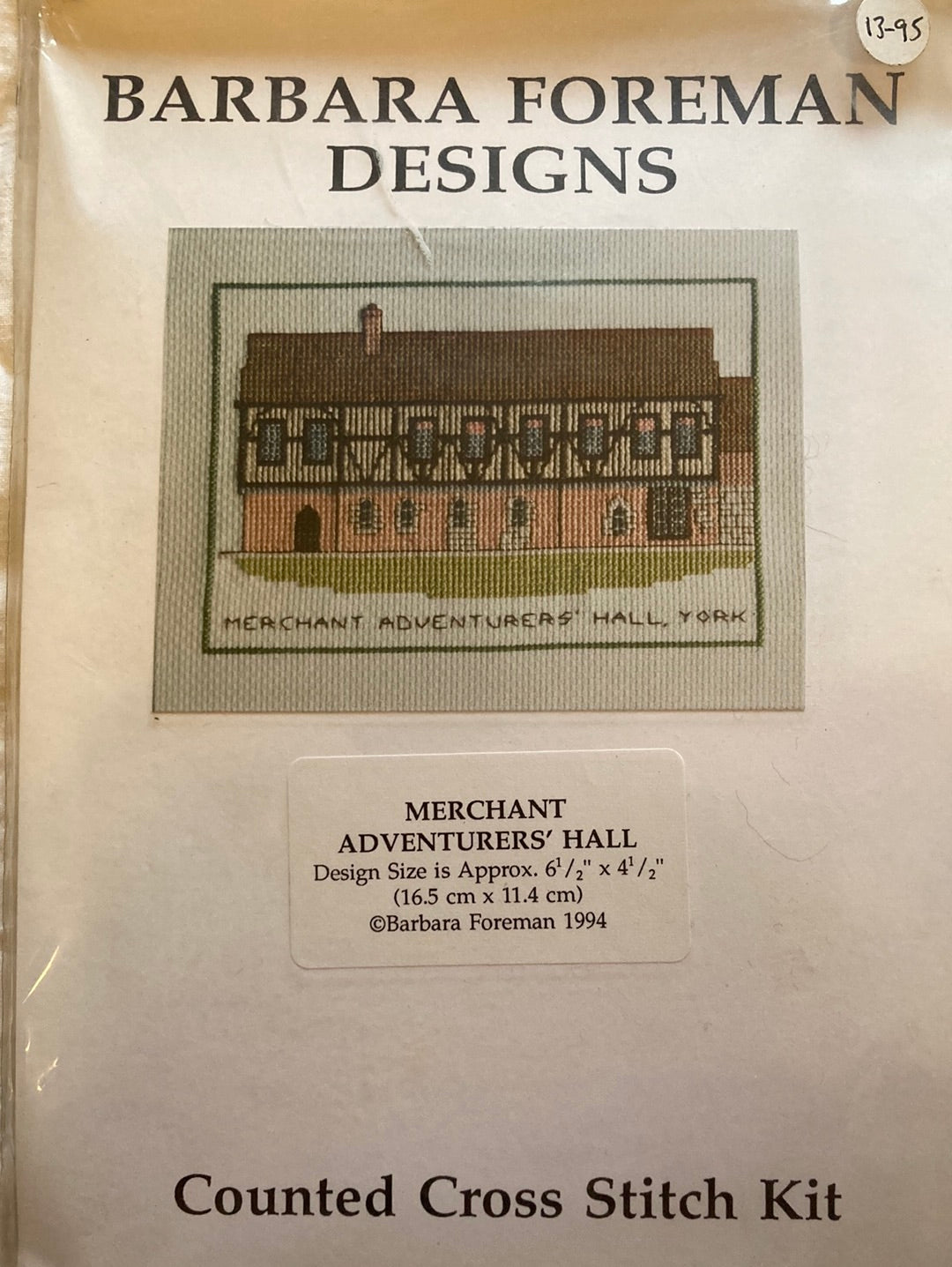 Merchant Adventurers Hall, York by Barbara Foreman Designs Counted Cross Stitch Kit Vintage