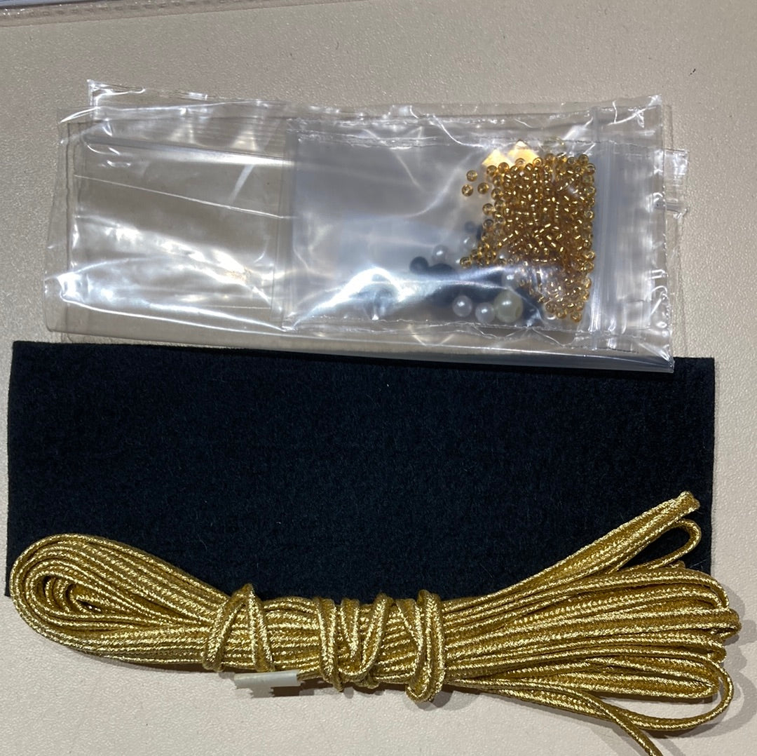 Bead & Gold Braid Bracelet Kit