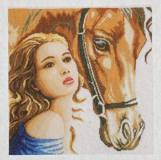 Lanarte Romance Cross Stitch Collection  - 'Woman and horse'