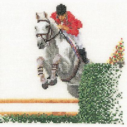 Thea Gouverneur Cross Stitch Kit - Show Jumping 3090