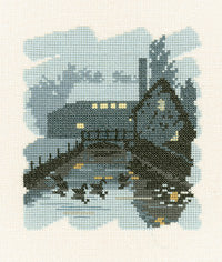 Twilight toned designs on 27ct Linda or 14ct aida. Kits contain Zweigart fabric, charts and instructions, needle and DMC stranded cottons.